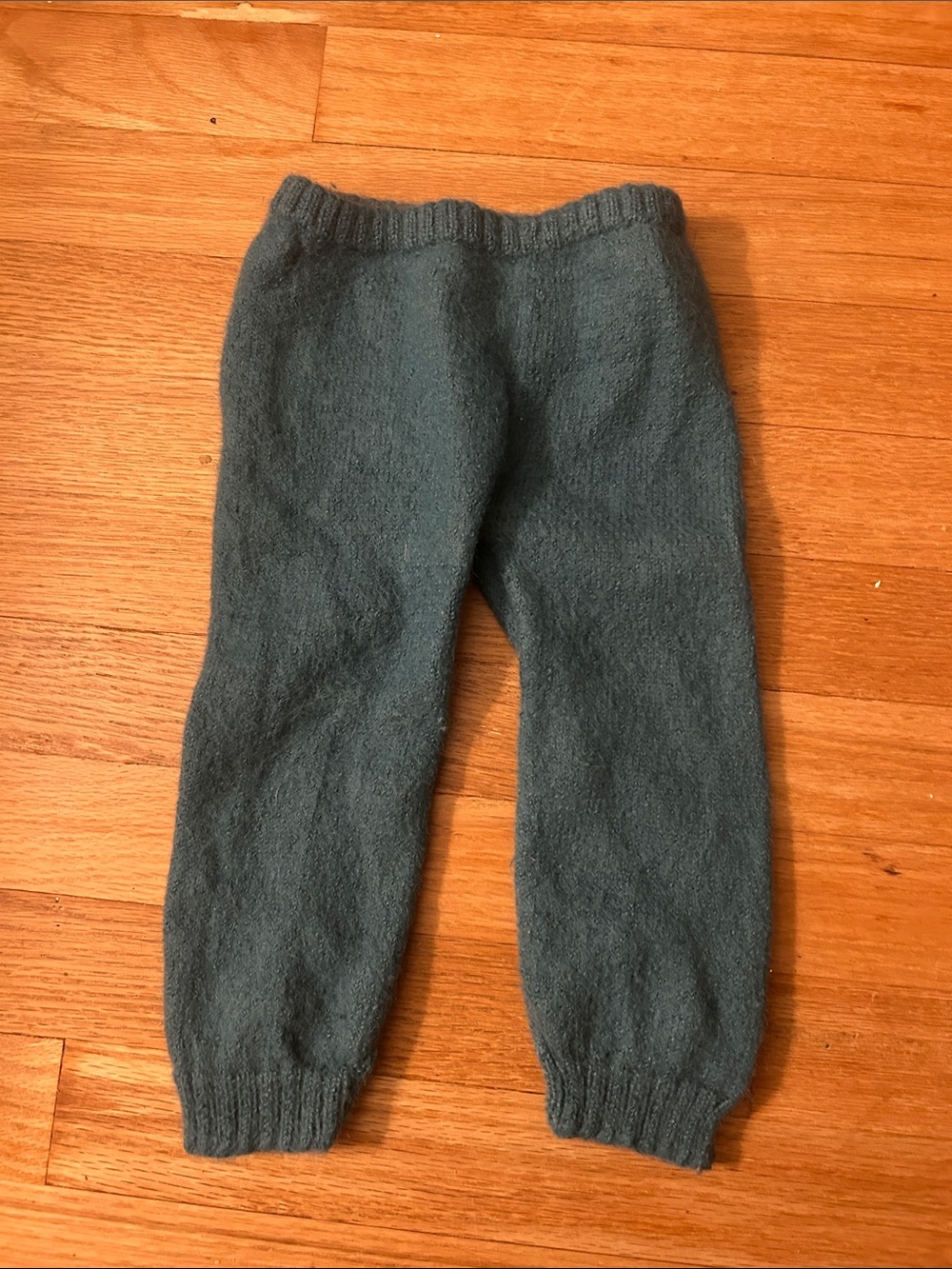 Cozy Knit Kids Bottoms - Teal Green
